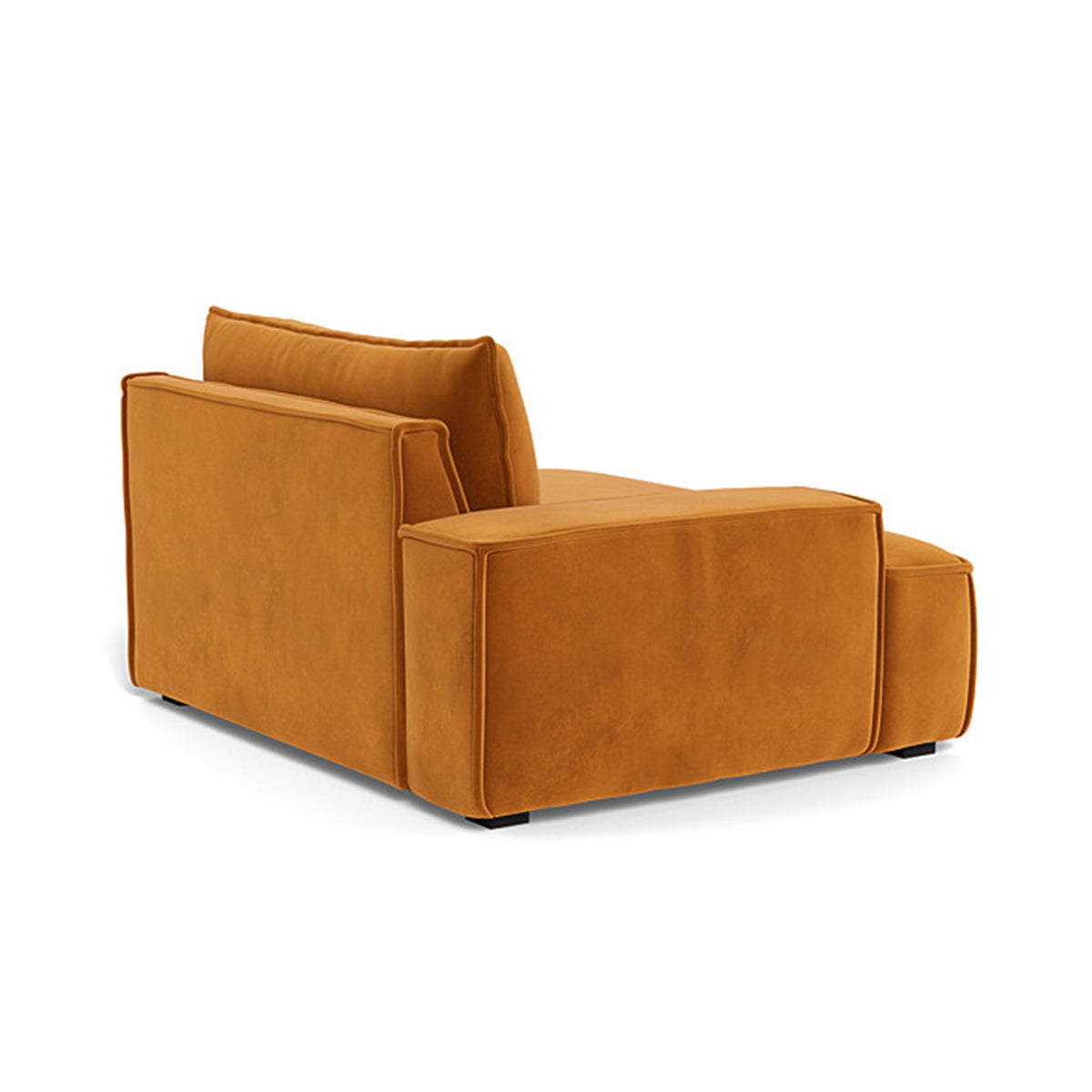 Daphne Velvet Left Arm Modular Sofa - 1 Seater Modern Living Room Furniture for Small Spaces, Apartments & Cozy Home Decor