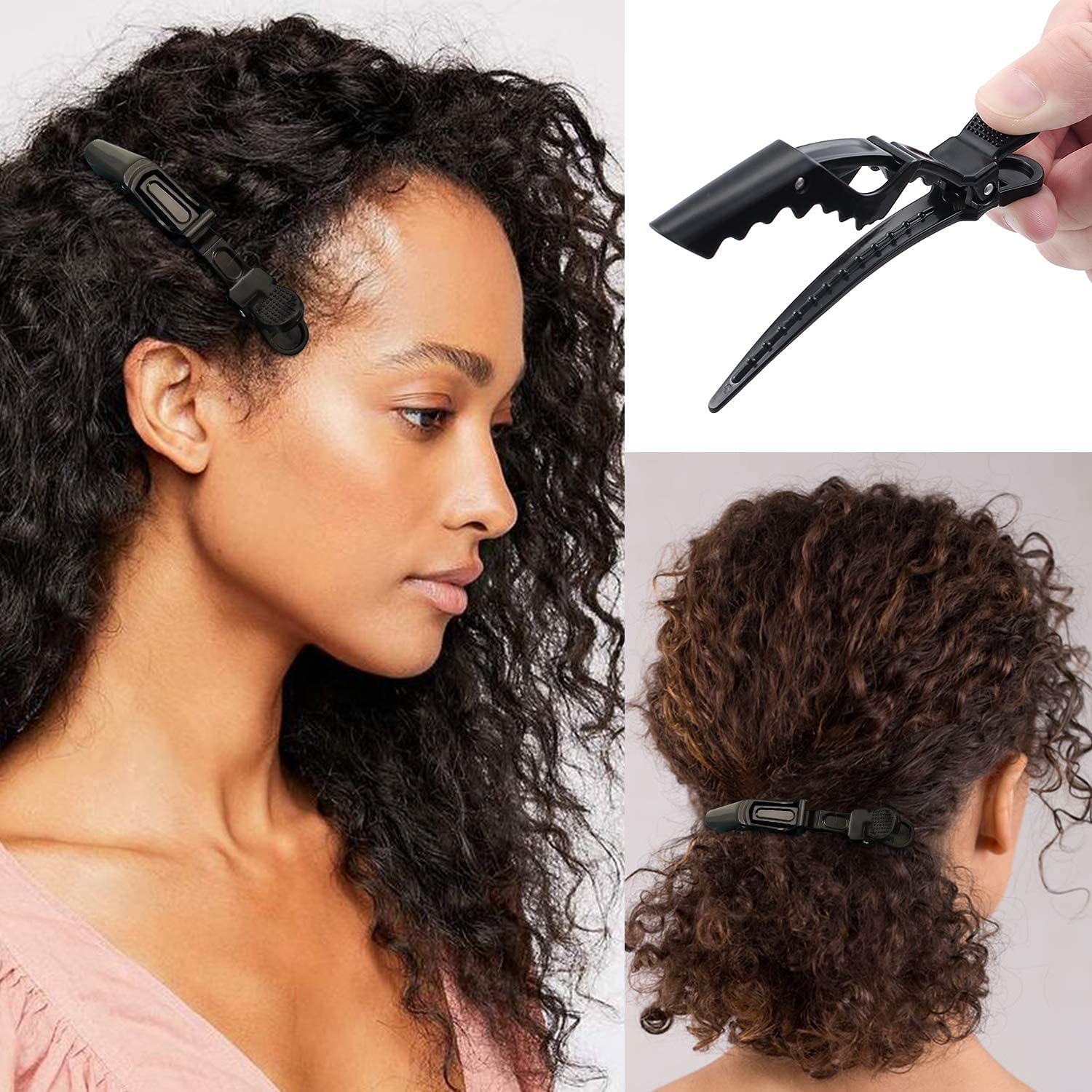 Professional Crocodile Hair Clips for Women - 6 Pack Durable Alligator Hair Clips with Non-Slip Grip & Wide Teeth, Perfect for Thin Hair Styling, Salon Use, and Everyday Hair Sectioning