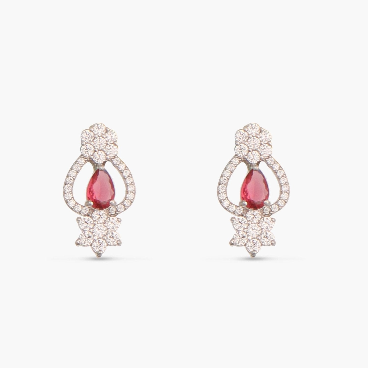Mira Nakshtra CZ Red Necklace Set for Women - Elegant Cubic Zirconia Jewelry Gift for Valentine's Day, Anniversary & Special Occasions