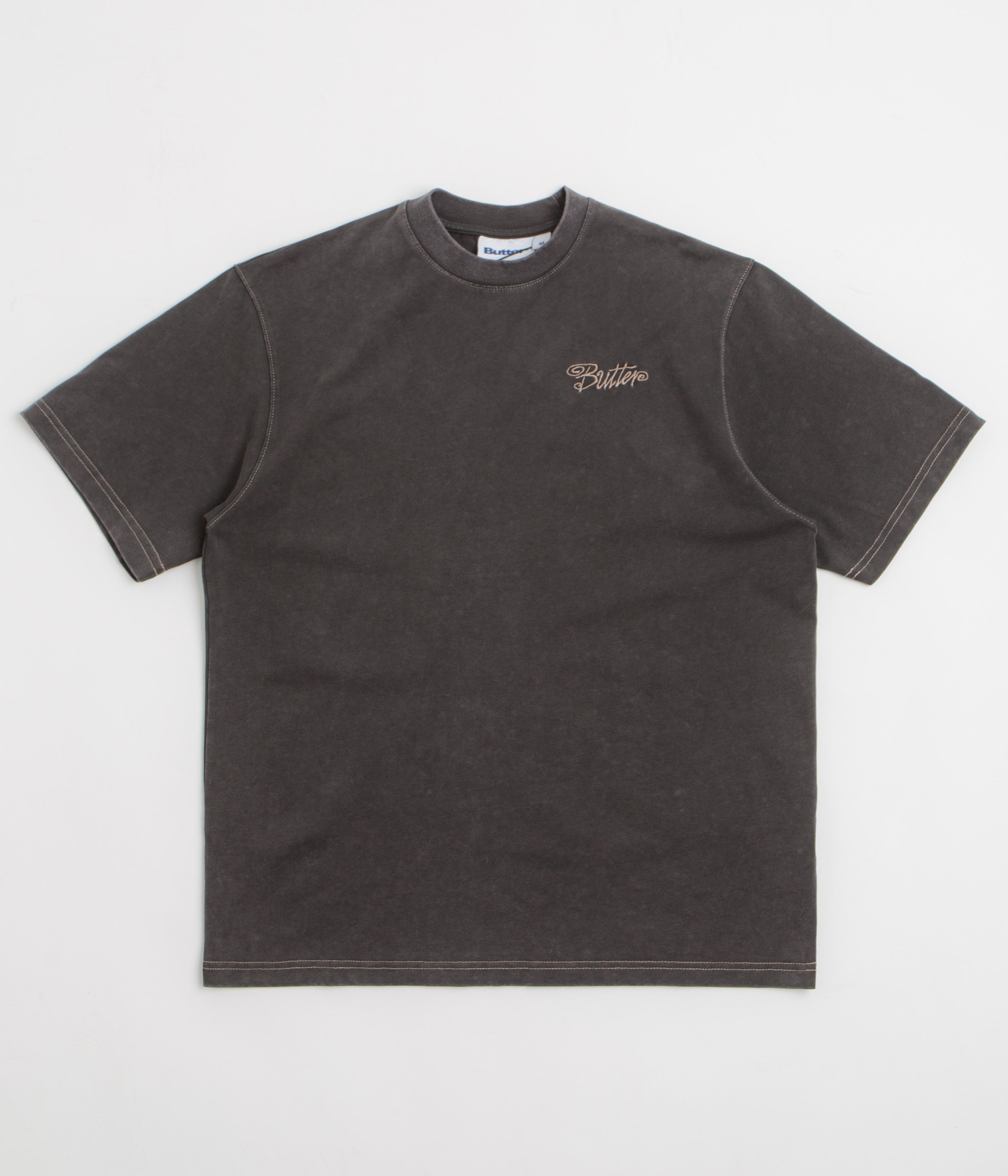 Butter Goods Jive Contrast Graphic T-Shirt - Washed Black Cotton Tee for Men | Streetwear Fashion & Casual Everyday Wear