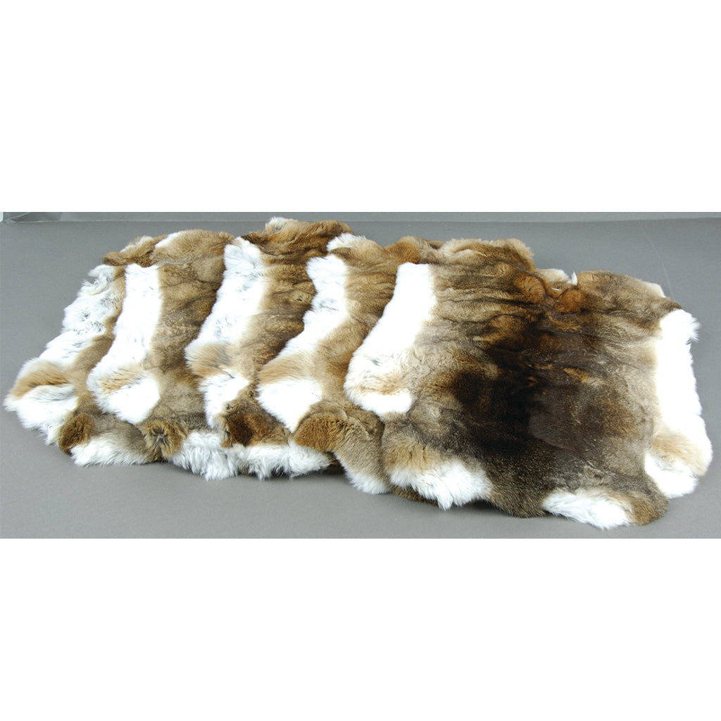 Natural Rex Rabbit Fur Blanket - Soft & Luxurious Heather Gray for Cozy Home Decor & Winter Warmth