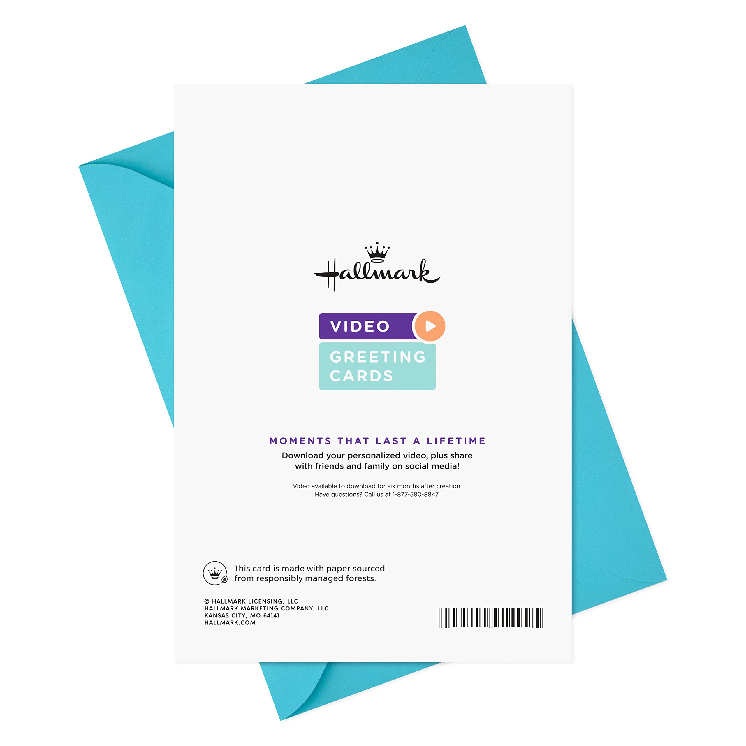 Hallmark Personalized Video Love Card - Record Your Own Romantic Video Greeting for Birthday & Anniversary | Perfect Couple Gift for Valentine's Day, Wedding & Special Occasions