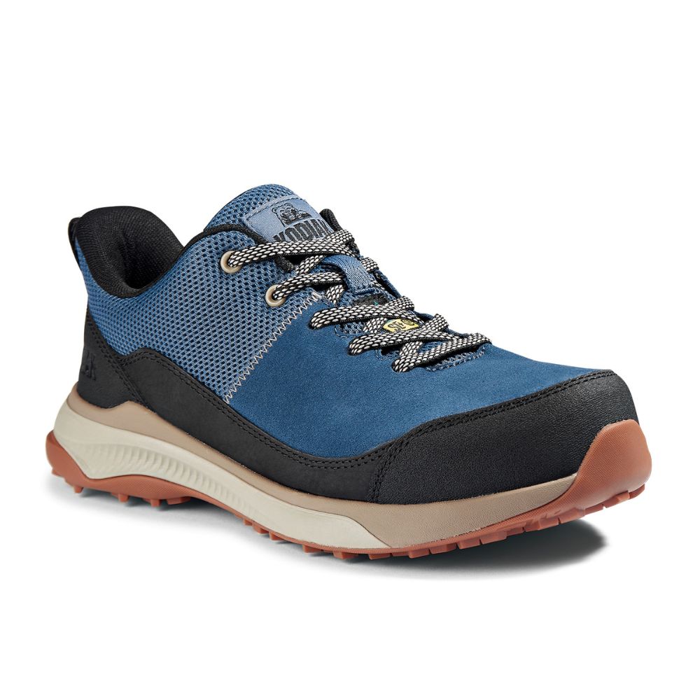 Kodiak Quicktrail Leather Women's Composite Toe Work Safety Athletic Shoes 835BIN - Indigo Blue - Slip Resistant & Comfortable for Construction, Warehouse & Outdoor Work