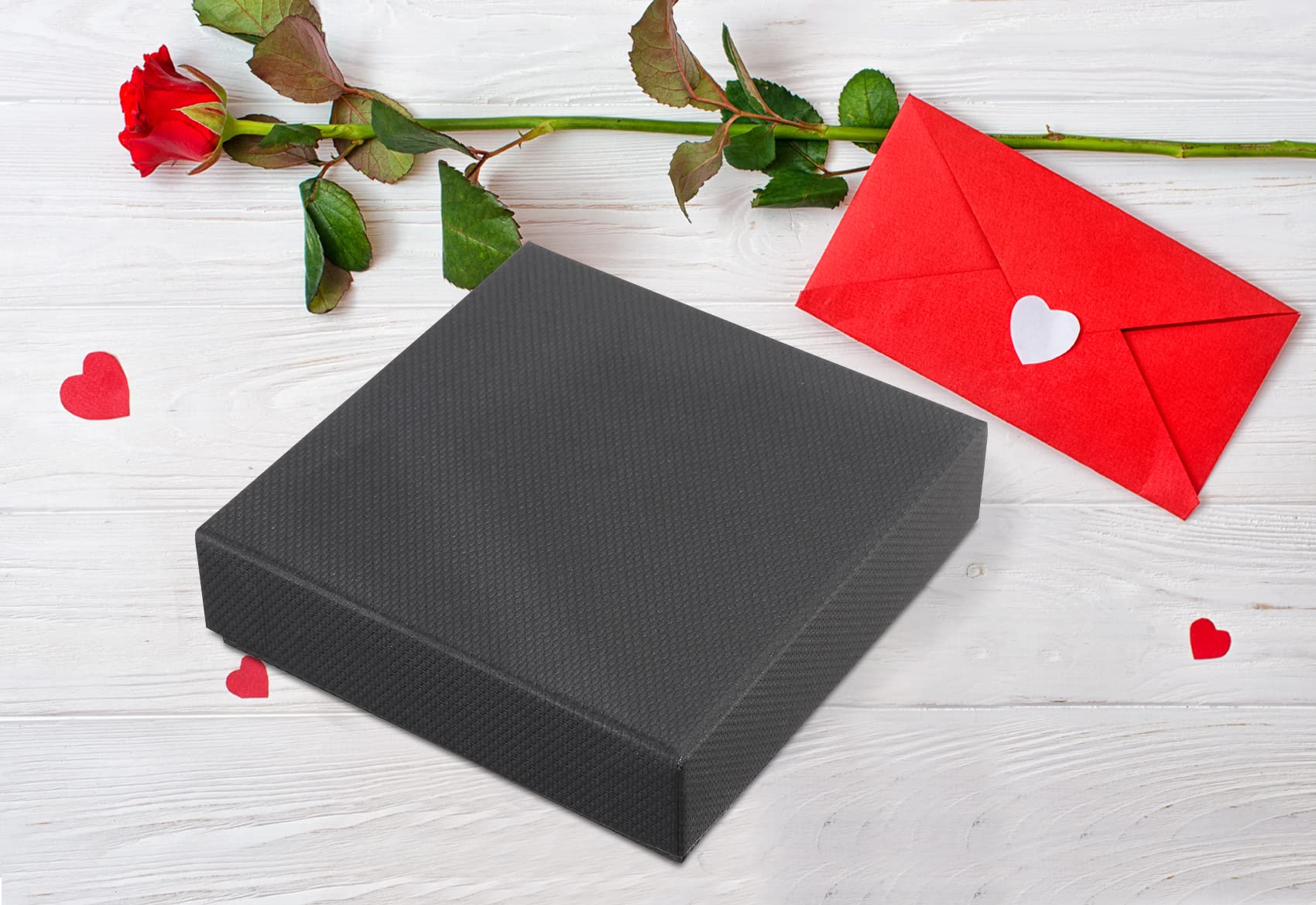 Frantis 20 Pack Jewelry Gift Boxes - Premium Thick Paper Jewelry Packaging Boxes with Cotton Filling & Lids for Bracelets, Rings & Necklaces - Perfect for Wedding, Birthday & Anniversary Gifts (Black-A)