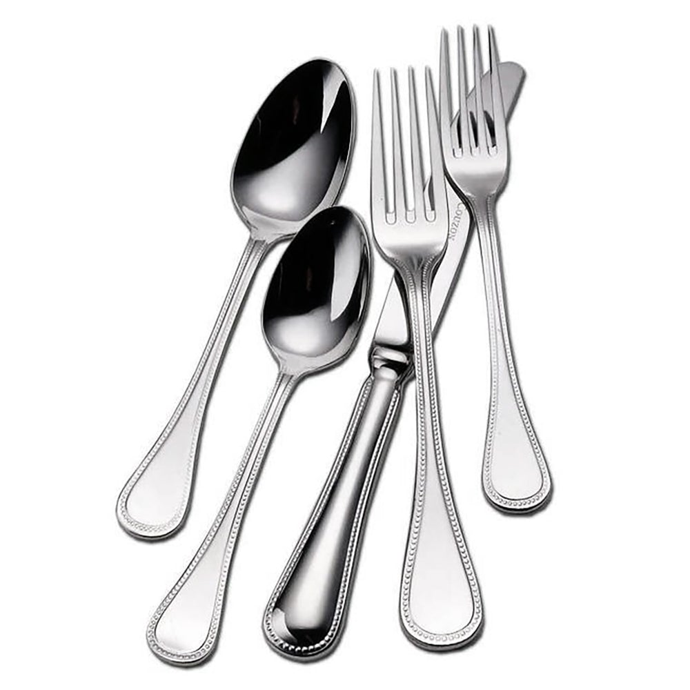 Le Perle 5-Piece Dinnerware Place Setting Set - Elegant Tableware for Fine Dining, Wedding Registry & Formal Occasions