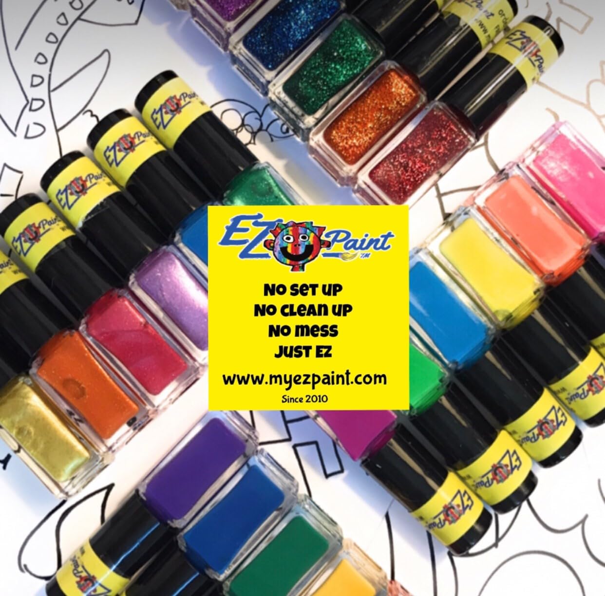 6-Piece No Mess Painting Kit for Kids - Non-Toxic, Includes Paper & Brushes, Made in USA - Perfect for Toddler Art Activities, Classroom Projects & Family Fun (Ages 2-102)