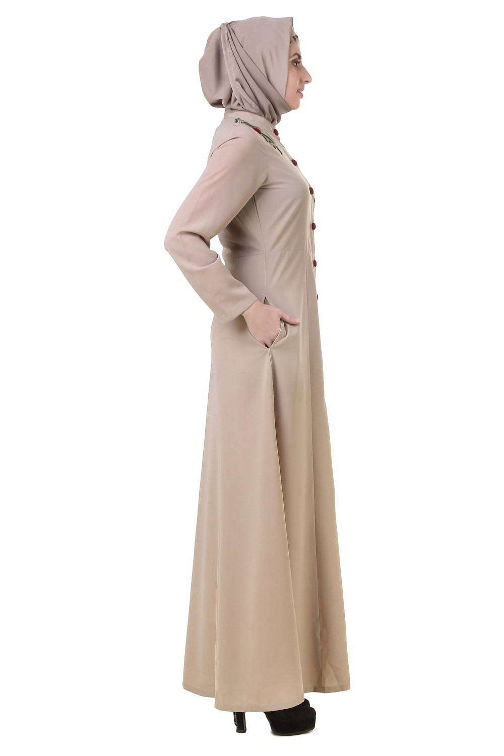 Elegant Muslim Abaya Dress for Women - Modest Islamic Prayer Gown - Perfect for Eid, Ramadan & Special Occasions