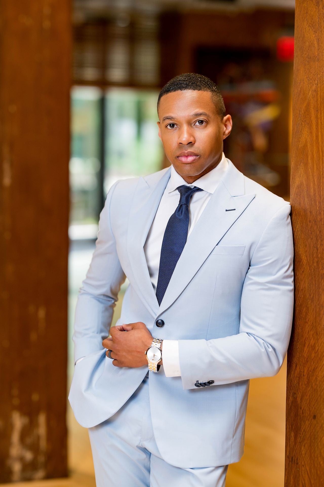Premium Mist Blue Tailored Fit 2-Piece Suit for Men - Custom Business Formal Attire for Weddings, Office & Special Occasions