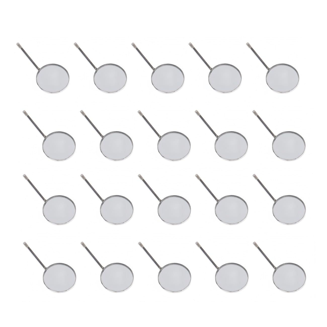 20PCS Professional Stainless Steel Anti-Fog Dental Inspection Mirrors - 5# 24mm Dental Mirror Tools for Dentists, Hygienists & Home Oral Care - Perfect for Dental Exams, Teeth Cleaning & Oral Health Checks