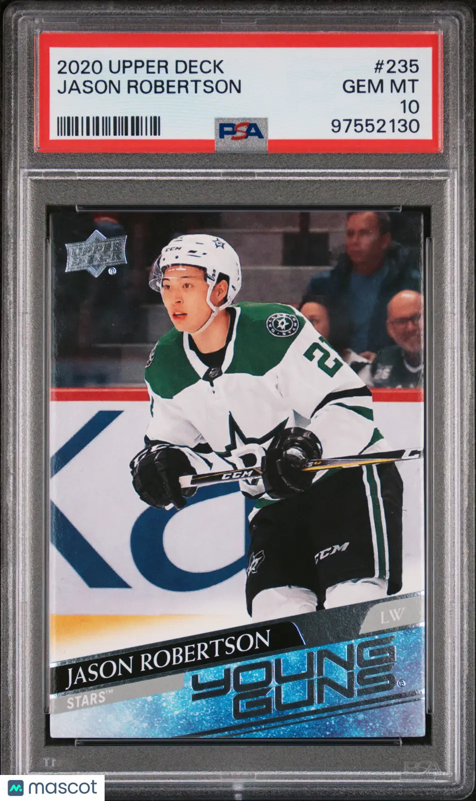 2020-21 Upper Deck Series 1 Hockey Jason Robertson Young Guns Rookie Card #235 PSA 10 Gem Mint - Perfect for Collectors, Investors & Hockey Fans Display