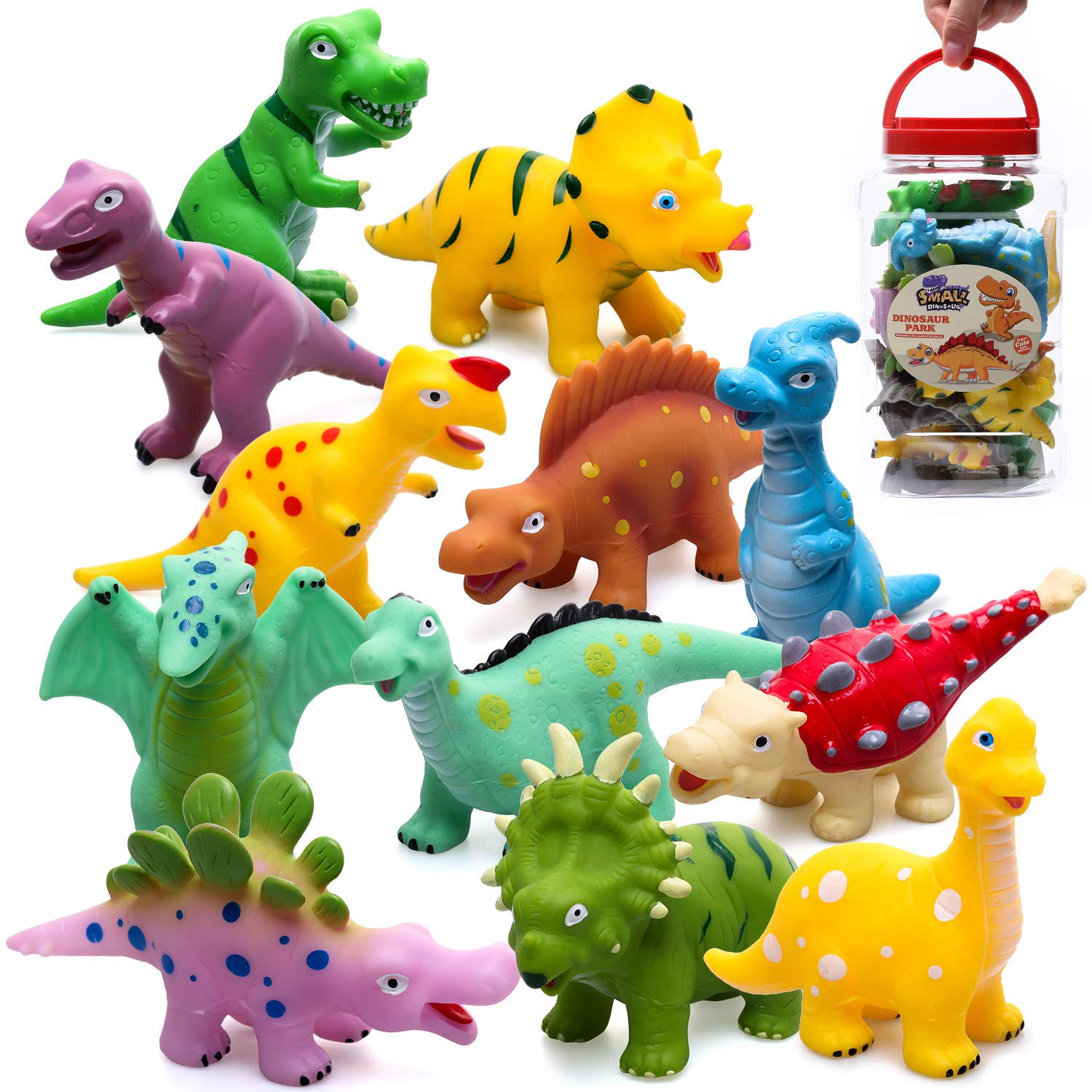 Hely Cancy Dinosaur Bath Toys for Kids - Squirt Water Play Toys for Baby Bath Time, Shower & Pool Fun | Perfect for Sensory Play, Learning & Outdoor Water Activities