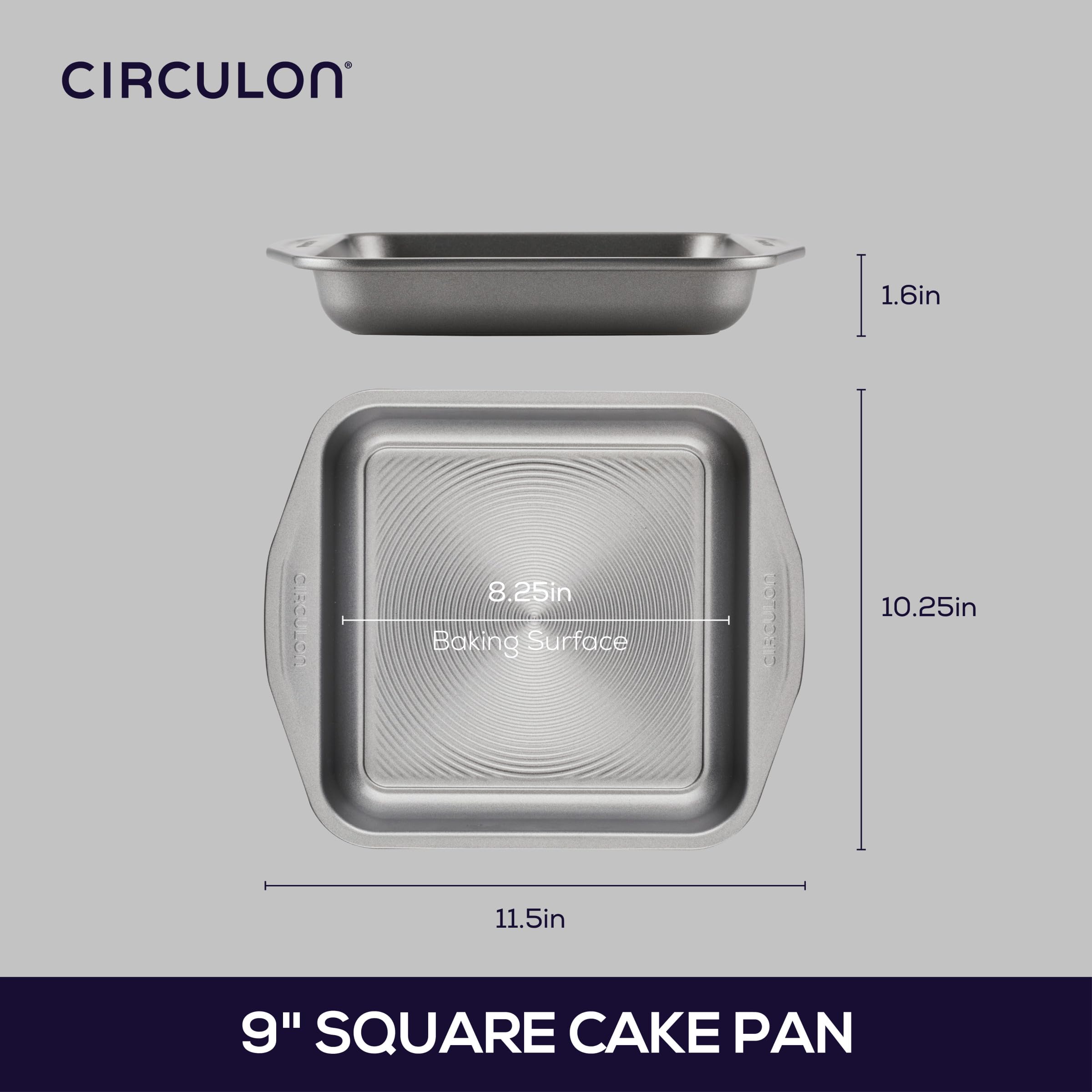 Circulon Total Nonstick Cake Pan - 9 Inch Round Baking Pan for Cakes, Brownies & More - Perfect for Home Baking, Parties & Gifts
