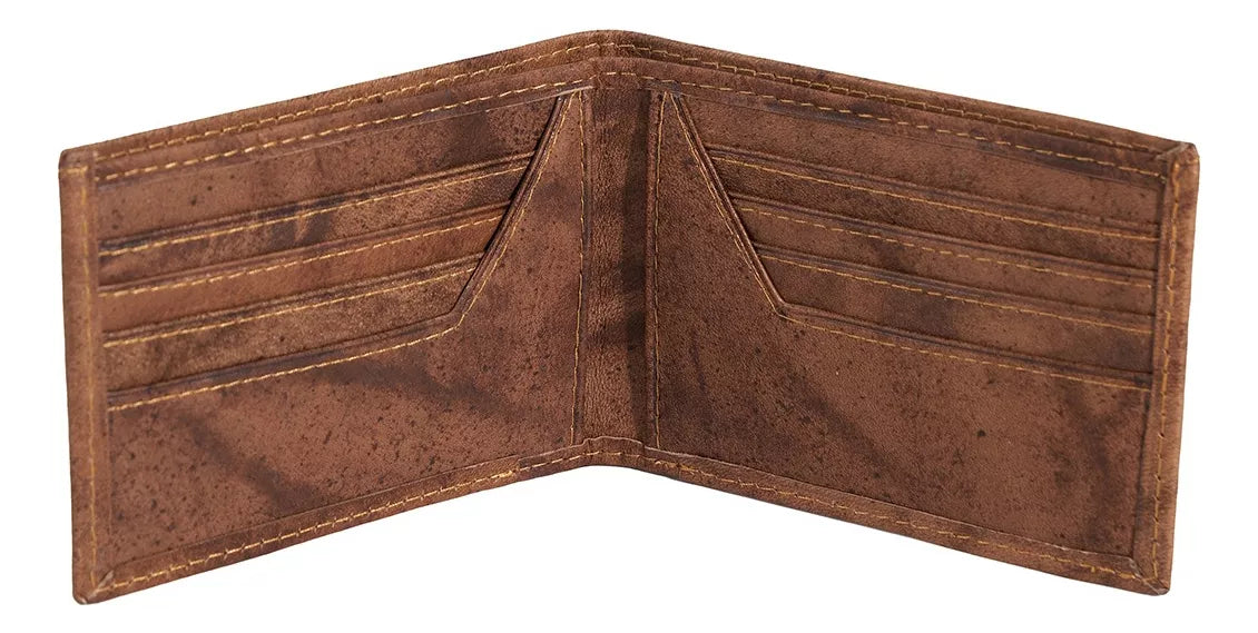 Genuine Leather Burton Rural Habano Wallet for Men - Stylish & Durable Bifold Wallet for Everyday Use, Travel, and Business