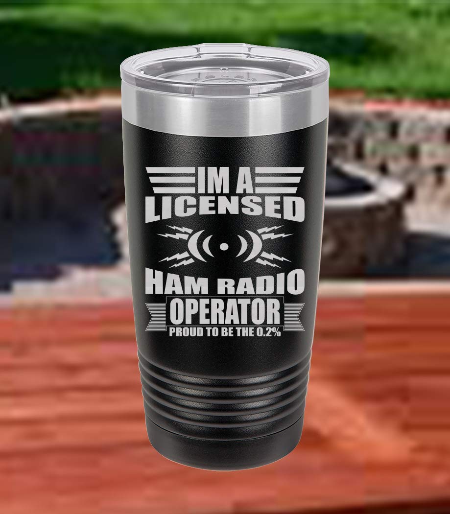 Premium 20oz HAM Radio Operator Coffee Tumbler - Insulated Stainless Steel Travel Mug for Amateur Radio Enthusiasts - Perfect for Field Operations, Commuting & Outdoor Adventures