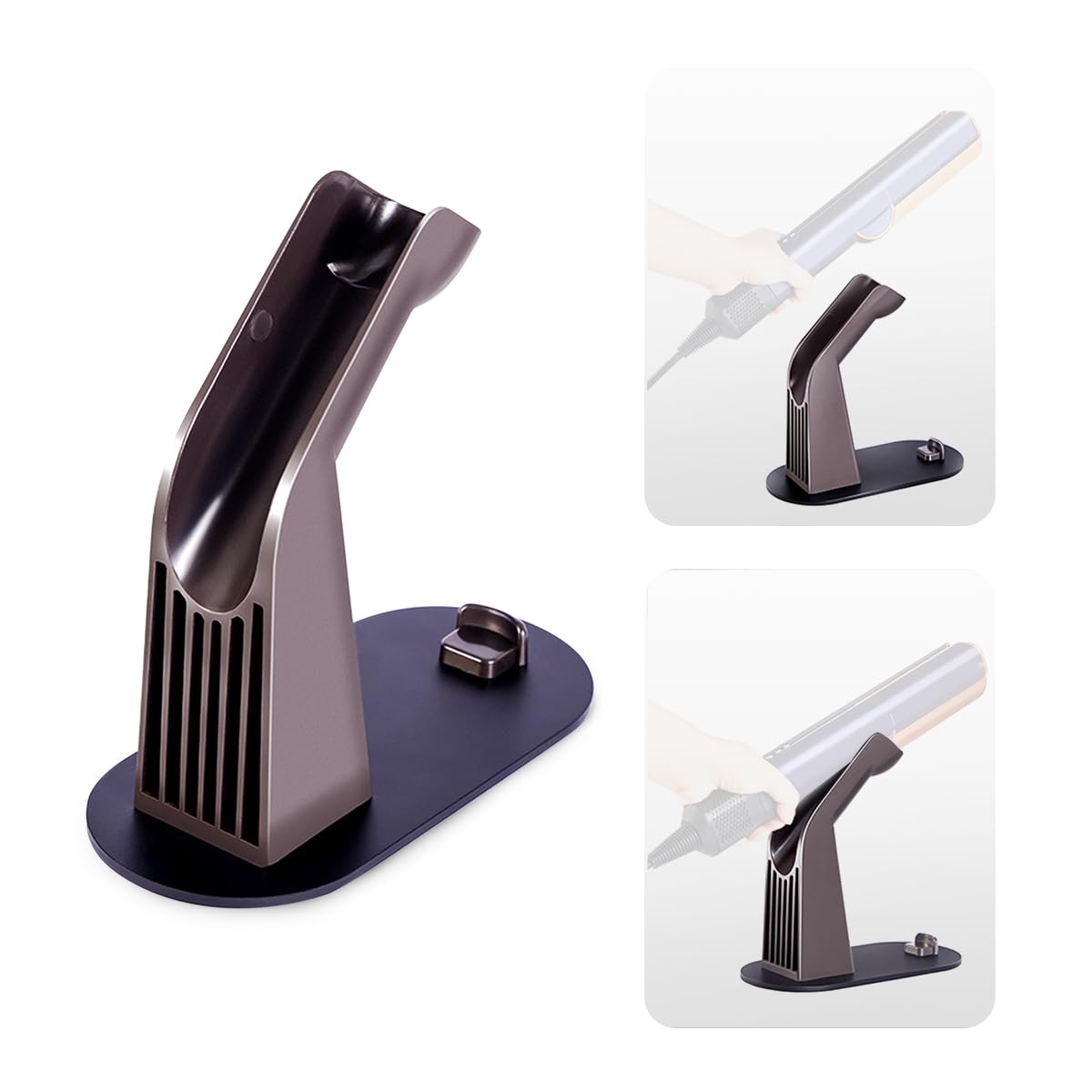 Dyson Airstrait HT01 Hair Straightener Holder with Charger Storage - Aluminum Alloy Desktop Stand for Dyson Hair Straightener Accessories | Perfect for Salon, Home & Travel Use