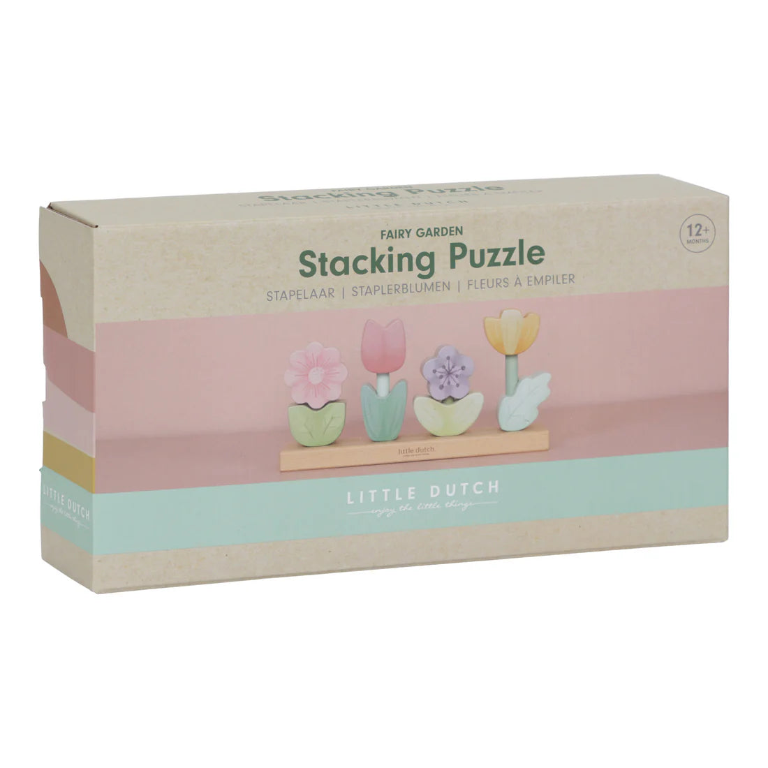Fairy Garden Wooden Stacking Puzzle Flower - Montessori Educational Toy for Kids, Nature-Inspired Stacking Blocks for Toddlers - Perfect for Indoor Play, Birthday Gifts & Preschool Learning Activities