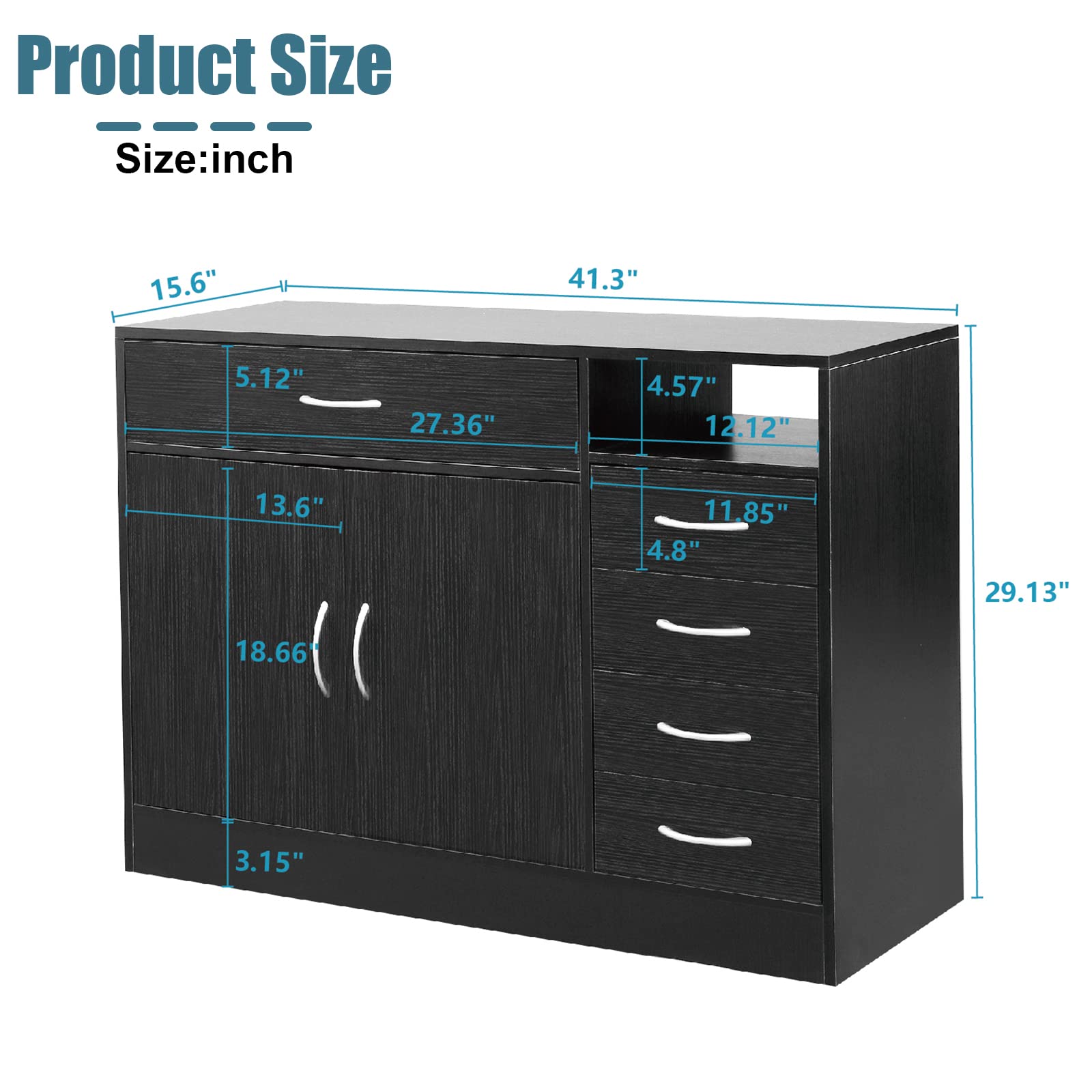 Wall Mount Barber Station for Hair Stylists - Salon Storage Cabinet with Lockable Drawer | Space-Saving Beauty Equipment for Professional Salons & Home Use