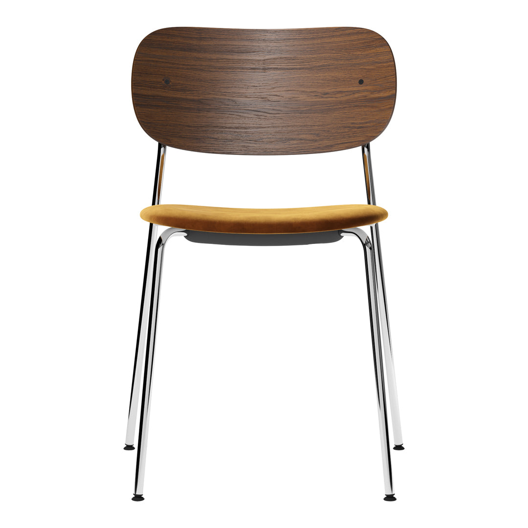 Co Dining Stackable Chair - Upholstered Seat for Kitchen, Dining Room & Outdoor Patio | Comfortable & Space-Saving Furniture