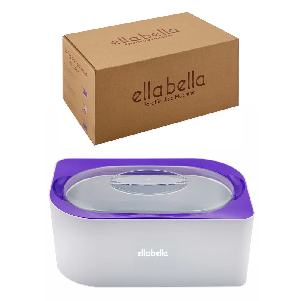 ELLA BELLA® Professional Paraffin Wax Machine Kit for Hands & Feet - Wax Warmer with Refills, Mitts & Booties - Hot Wax Therapy for Arthritis Pain Relief & Moisturizing Skin Care - Perfect for Home Spa & Nail Salon Use