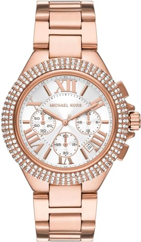 Rose Gold Tone and White Glitter