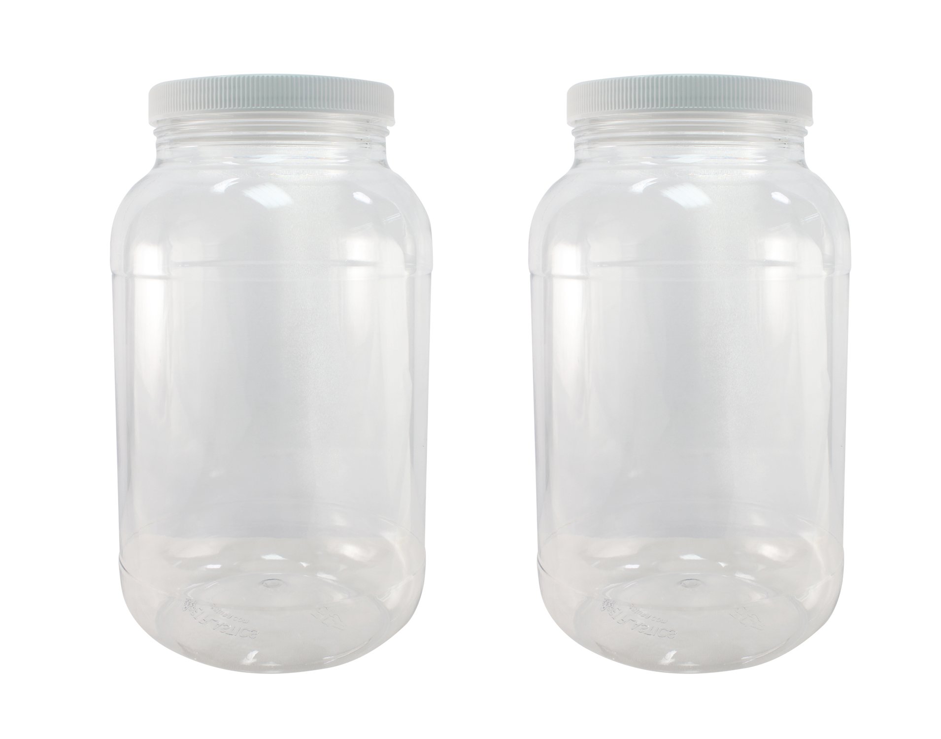 Pinnacle Mercantile 32oz Plastic Jars with Screw-On Lined Lids - 90 Pack Wide Mouth Food Storage Containers for Bulk Dry Goods, Spices & Pantry Organization | Airtight Kitchen & Home Organization Solution
