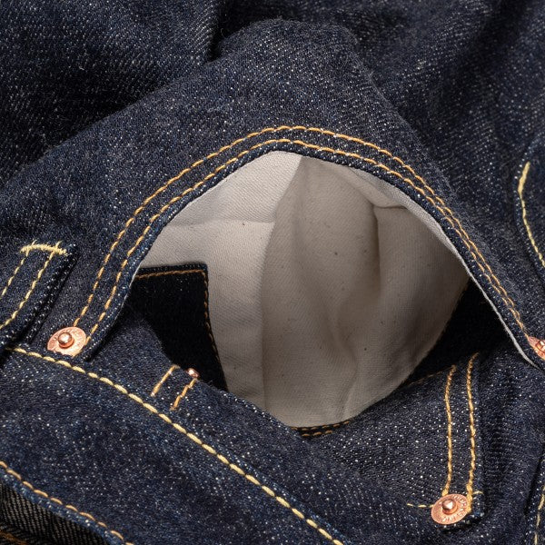 IH 555S 18oz Vintage Selvedge Denim Super Slim Cut Jeans for Men - Indigo Raw Denim, High-Quality Japanese Selvedge, Skinny Fit - Perfect for Casual Wear, Street Style & Vintage Fashion
