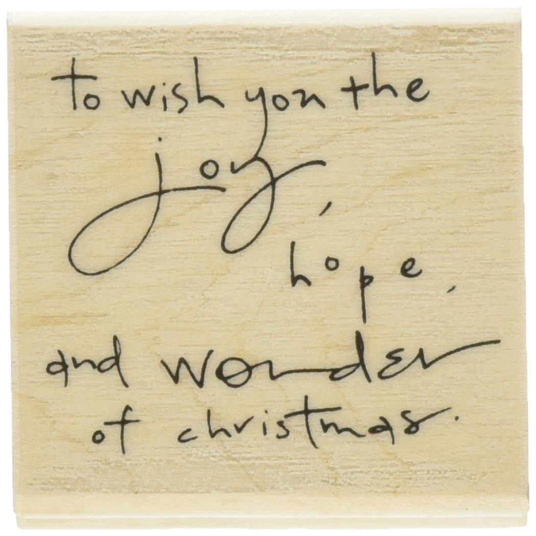Penny Black 2x2 Rubber Stamp - Joy & Hope for Scrapbooking & Cards
