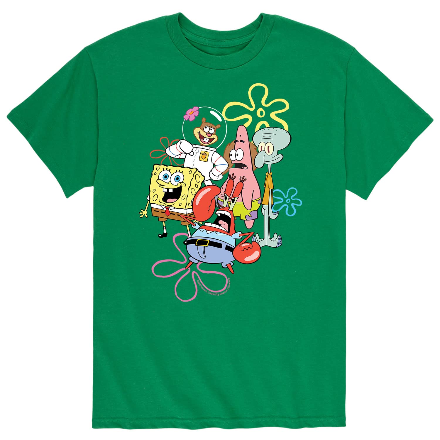 HYBRID APPAREL Spongebob Squarepants & Friends Men's Graphic T-Shirt - Cool Cartoon Short Sleeve Tee for Casual Wear, Gifts & Fan Merchandise