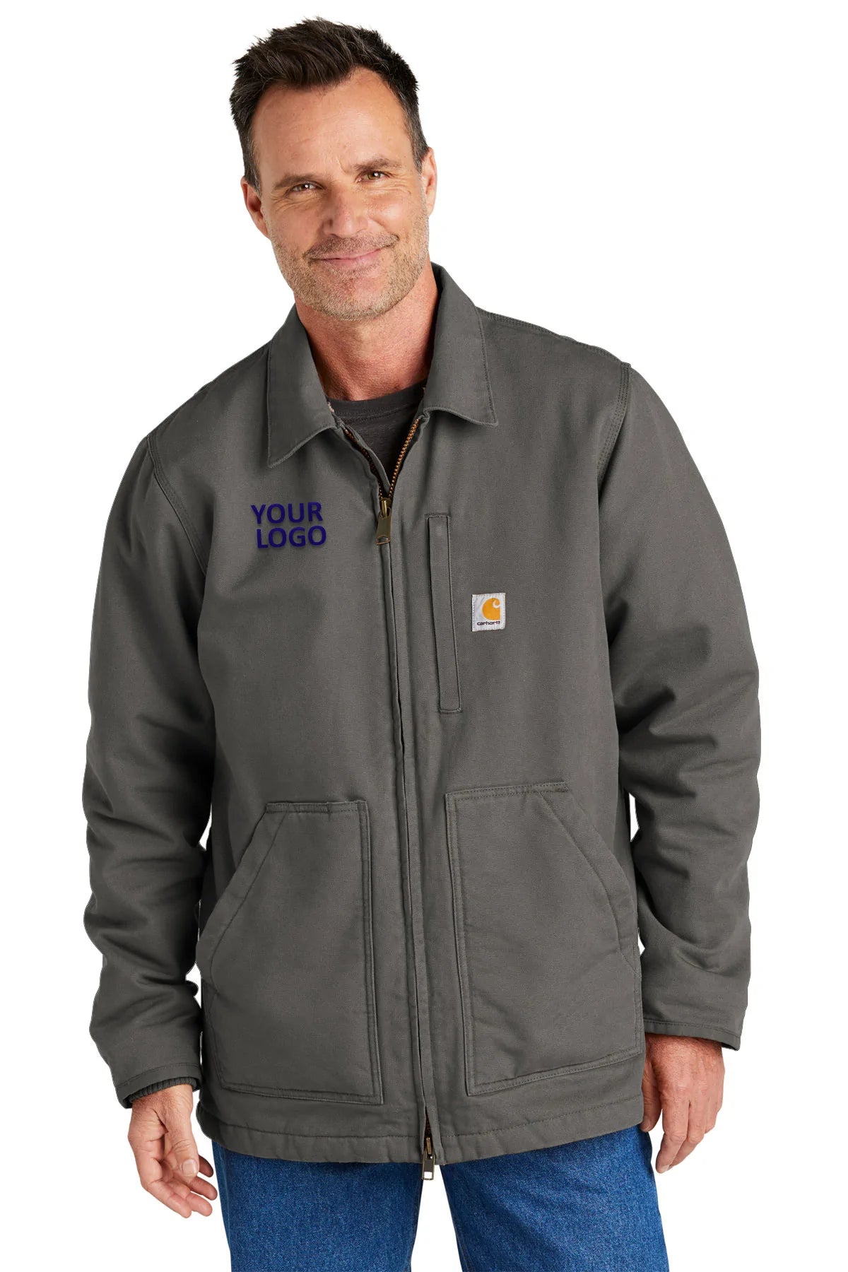Carhartt Sherpa Lined Customized Coats for Men & Women - Heavy Duty Winter Work Jacket with Warm Fleece Lining - Perfect for Construction, Outdoor Work & Cold Weather Activities