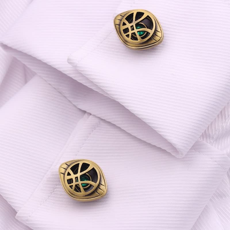 **Gold Alloy Cufflinks for Men – Elegant Shirt Accessories for Formal Wear & Business Attire**