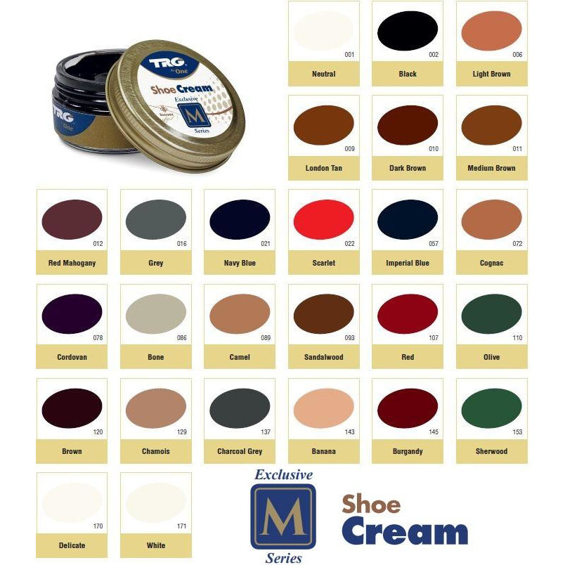 TRG Shoe Cream for Leather Shoes - M Series (1.55 oz) | Premium Leather Conditioner & Protector | Perfect for Dress Shoes, Boots & Bags | Restores Shine & Prevents Cracks