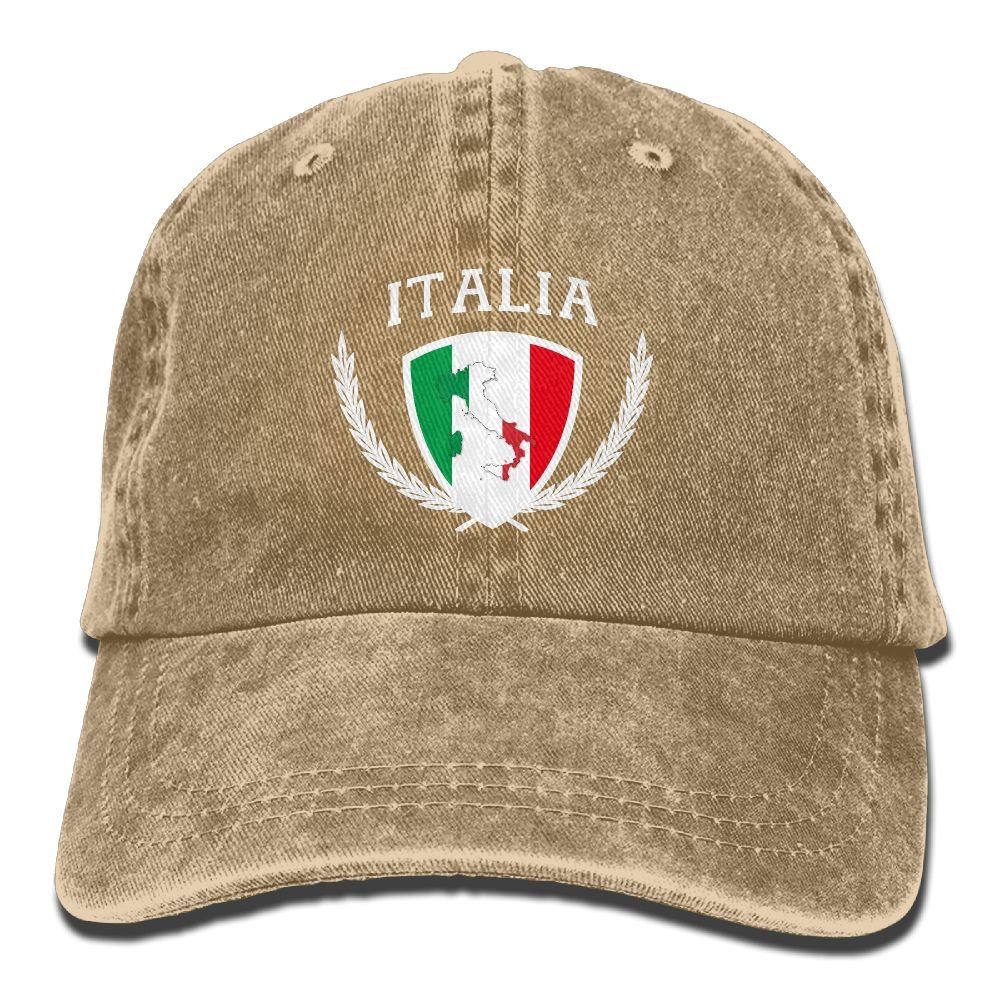 Y Y Y Italia Italian Flag Adjustable Baseball Cap for Adults - Cowboy Hat Style - Perfect for Sports, Outdoor Activities, and Patriotic Events