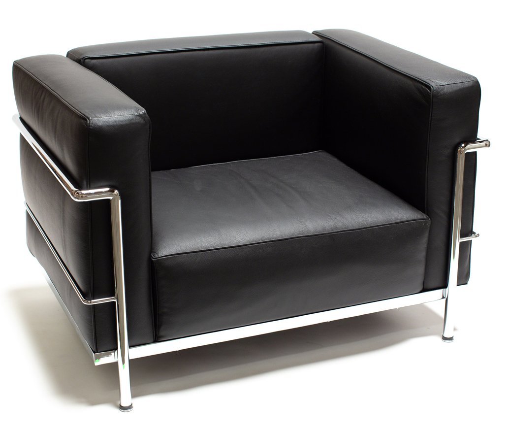 Le Corbusier LC3 Grand Confort Lounge Chair - Mid-Century Modern Leather Sofa for Living Room, Office & Lounge Areas - Premium Designer Furniture for Home Decor