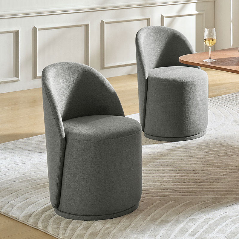 Modern Curved Back Swivel Dining Chair - Ergonomic Comfort for Kitchen, Dining Room & Office - Perfect for Home Decor & Entertaining Guests