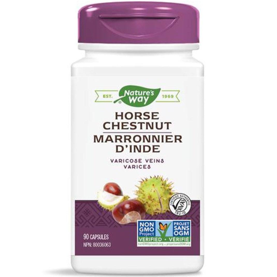 Nature's Way Horse Chestnut Extract 90 Capsules - Supports Healthy Circulation & Vein Function - Perfect for Travel & Long Workdays