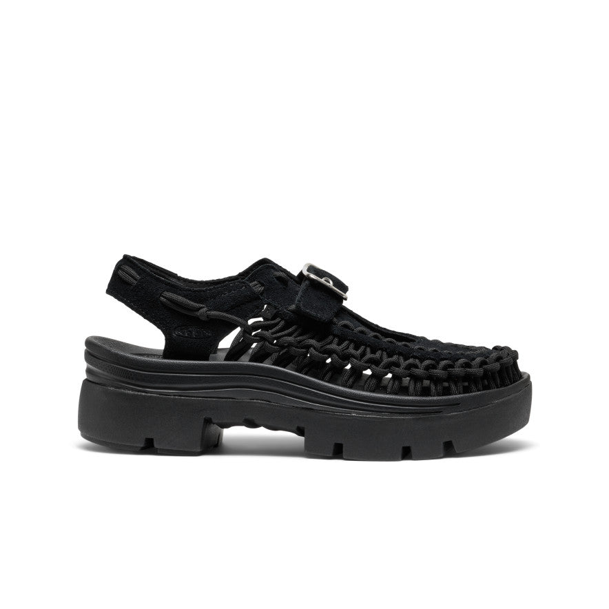 Unisex UNEEK PLT Mary Jane Sneakers - Black/Black | Comfortable Casual Shoes for Women & Men | Perfect for Walking, Work & Everyday Wear