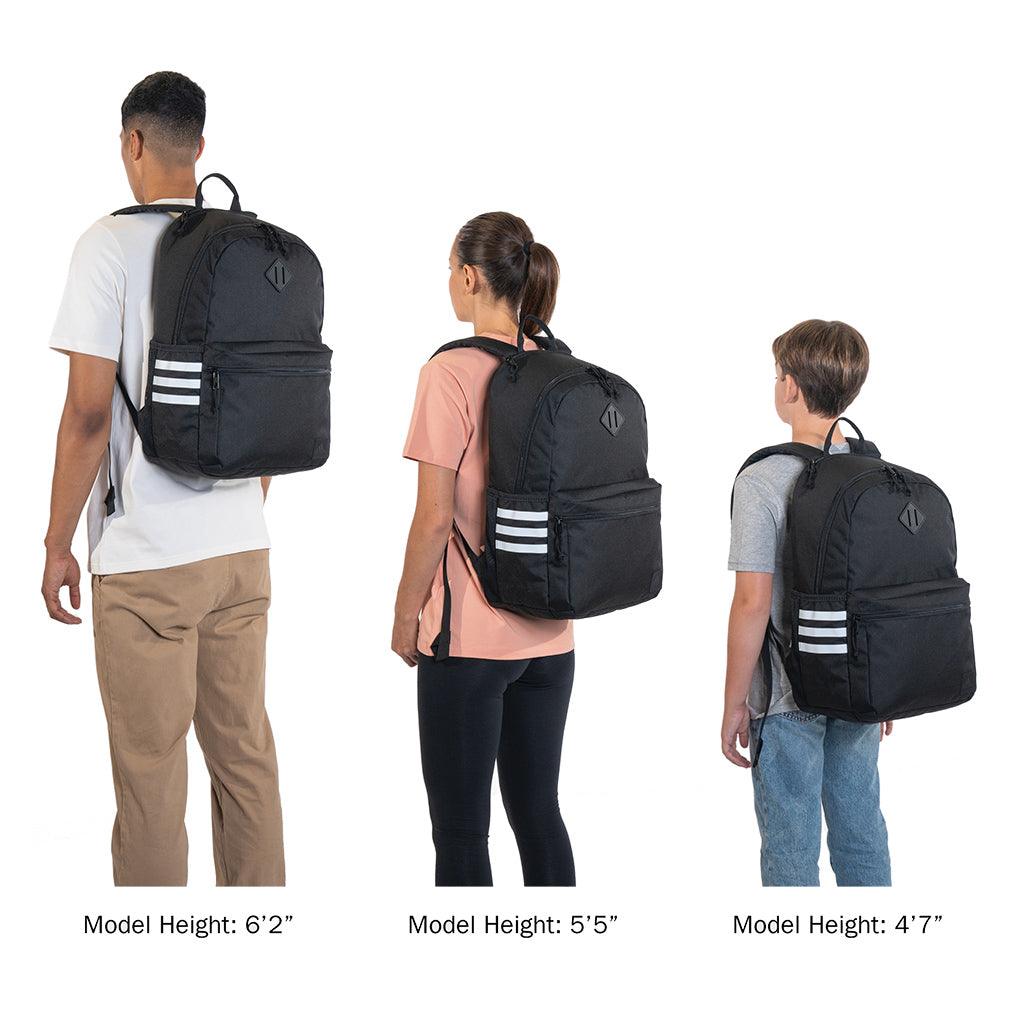 Classic 3S 5 Backpack - Durable Twill Fabric in Onix Grey & Black - Perfect for School, Travel, and Outdoor Adventures