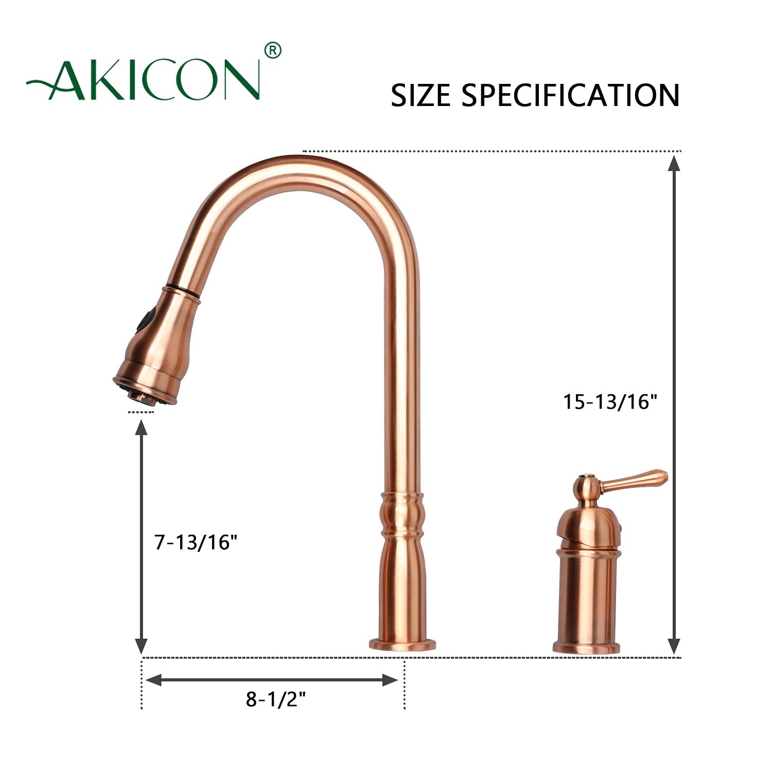 Akicon High Arc Pull Down Kitchen Faucet with Sprayer - Perfect for Modern Kitchens