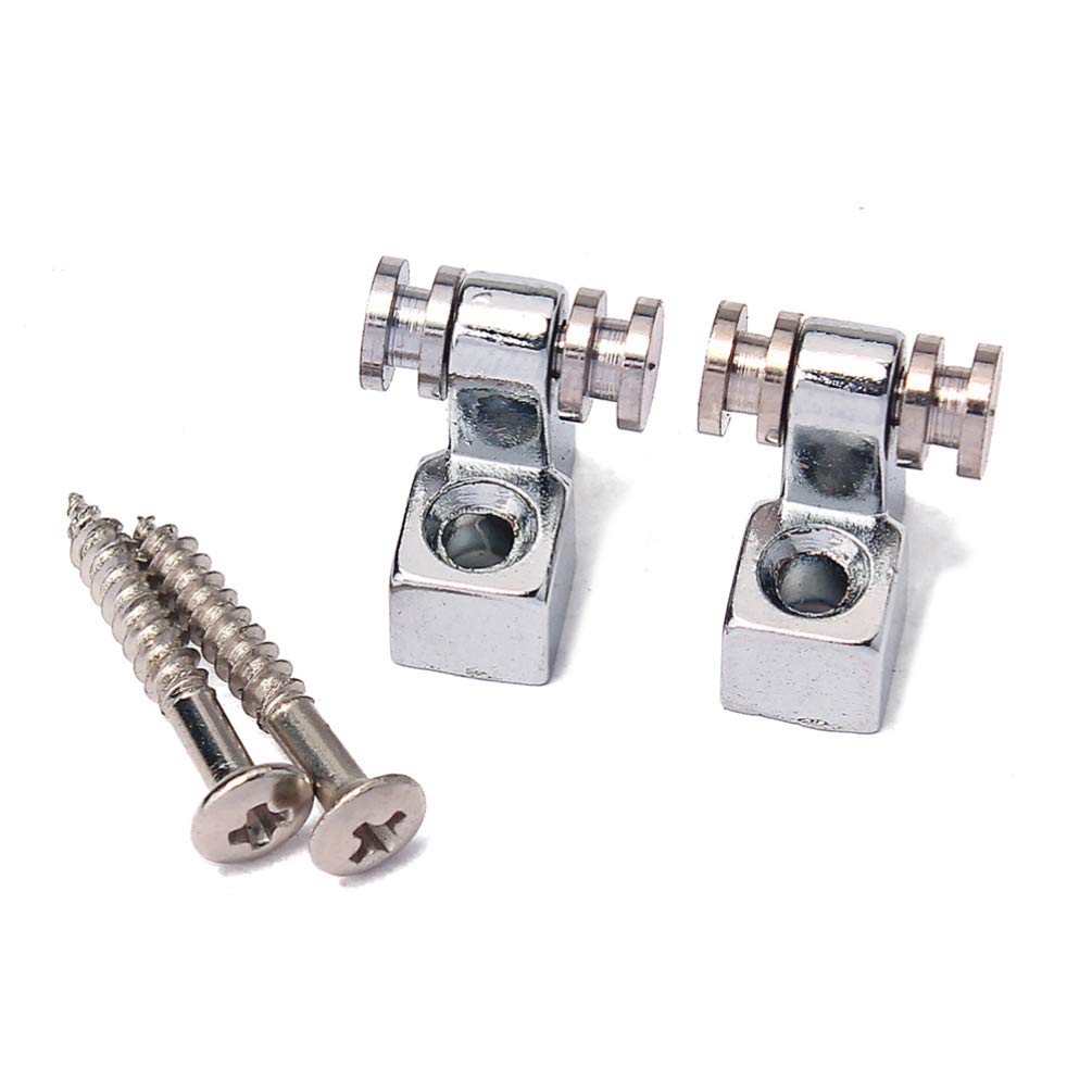 Healifty 2-Piece Vintage Roller Guitar Guide Accessories - Compatible with Metal Bass & Electric Guitars | Perfect for Smooth String Action & Enhanced Playability