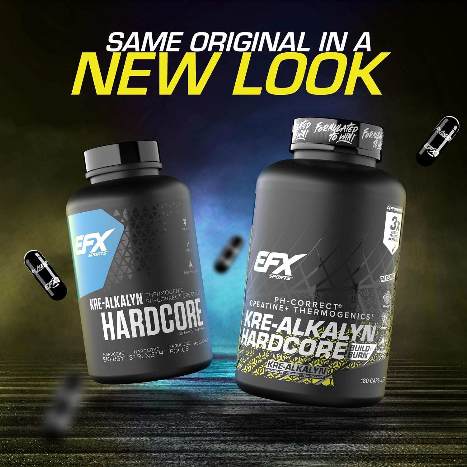 EFX Sports Kre Alkalyn Hardcore 120 Capsules - Premium Creatine Supplement for Muscle Growth & Strength | Pre-Workout & Post-Workout Recovery