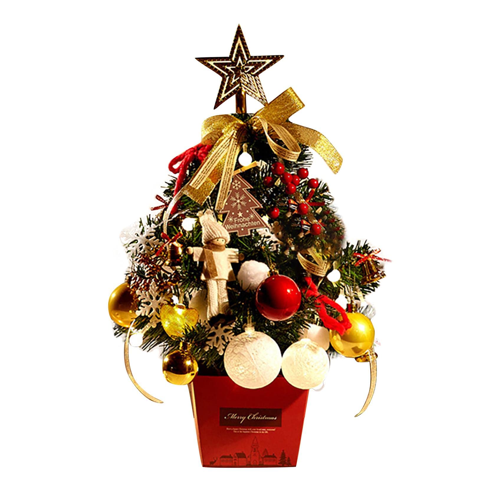 Mini Christmas Tree with LED Lights - 12