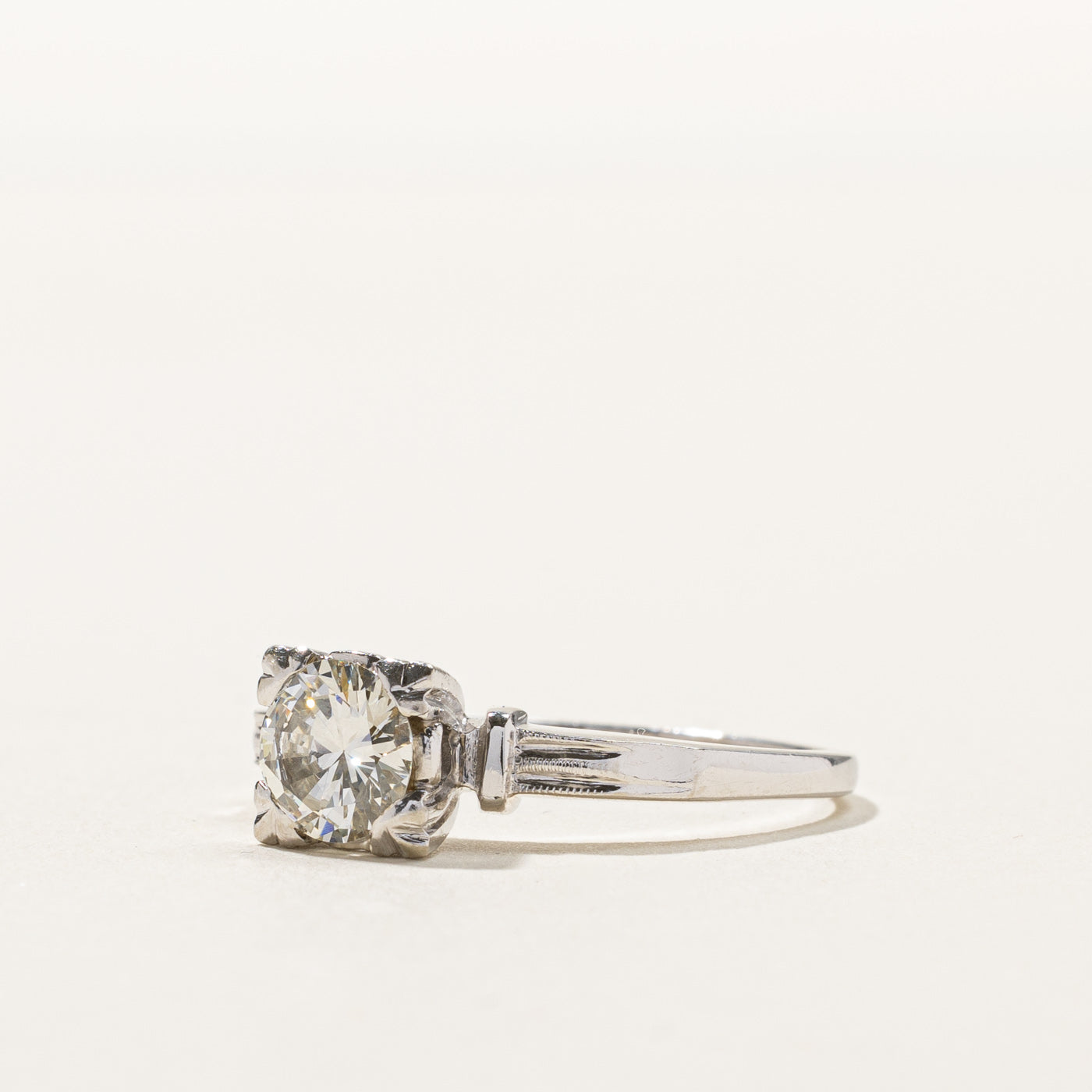 0.80ct VS2 Solitaire Diamond Engagement Ring - 14K White Gold Size 8.25 - Perfect Proposal Gift for Her, Anniversary & Wedding Jewelry