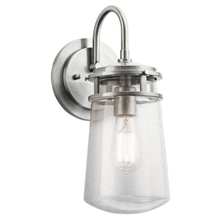 Lyndon Outdoor Wall Lantern - Weatherproof LED Exterior Light Fixture for Porch, Patio & Garden - Elegant Black Metal Sconce with Clear Glass Shade - Perfect for Entryway Lighting & Backyard Ambiance