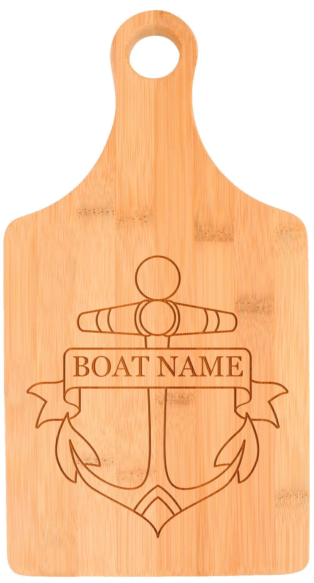 Personalized Wooden Cheese Board with Boat Name & Anchor Design - Custom Nautical Gift for Boaters, Housewarming, or Wedding Present - Perfect for Cheese Platters, Charcuterie, and Entertaining
