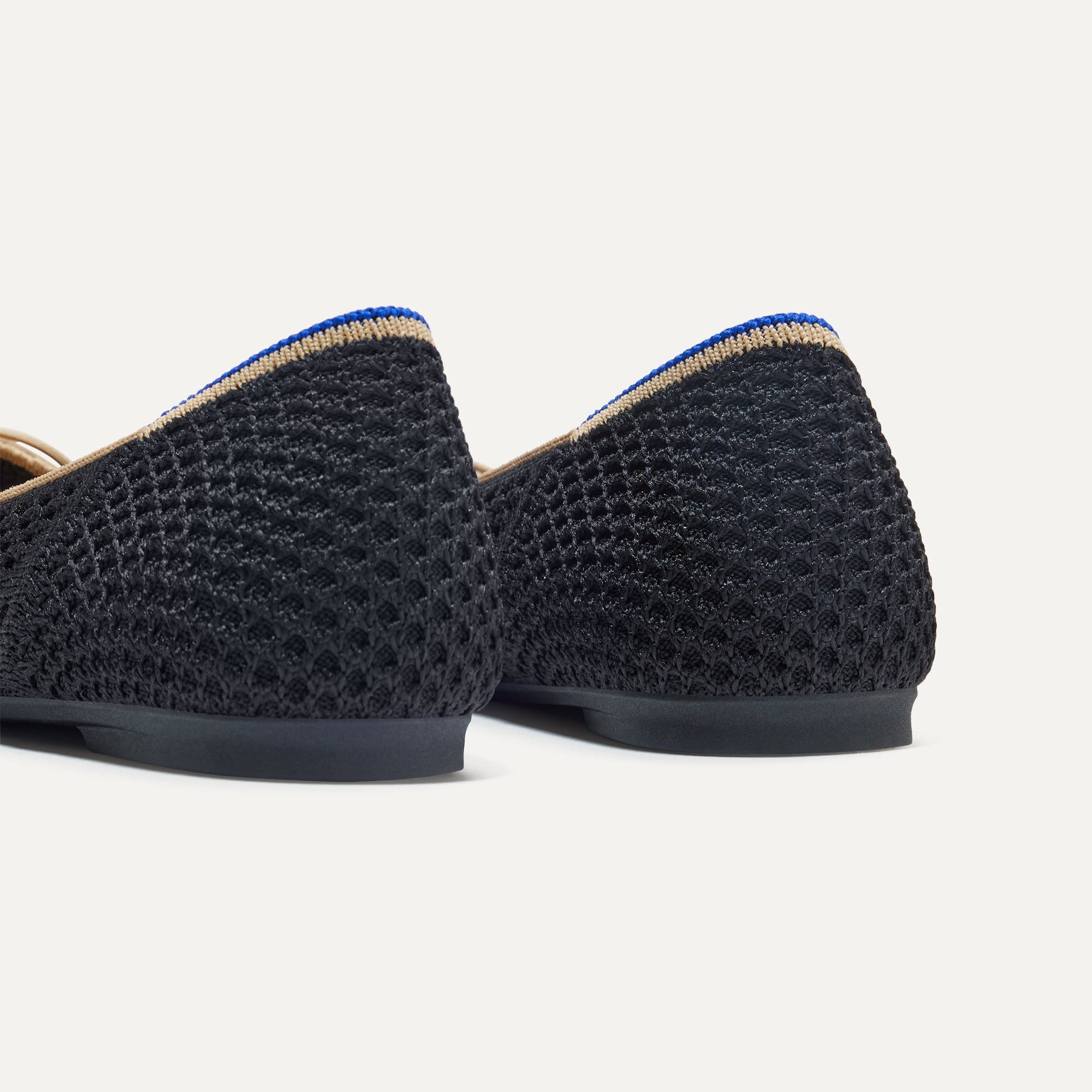 Elegant Black Mesh Ballet Flats for Women - Comfortable & Stylish Slip-On Shoes for Work, Casual Outfits, and Dance