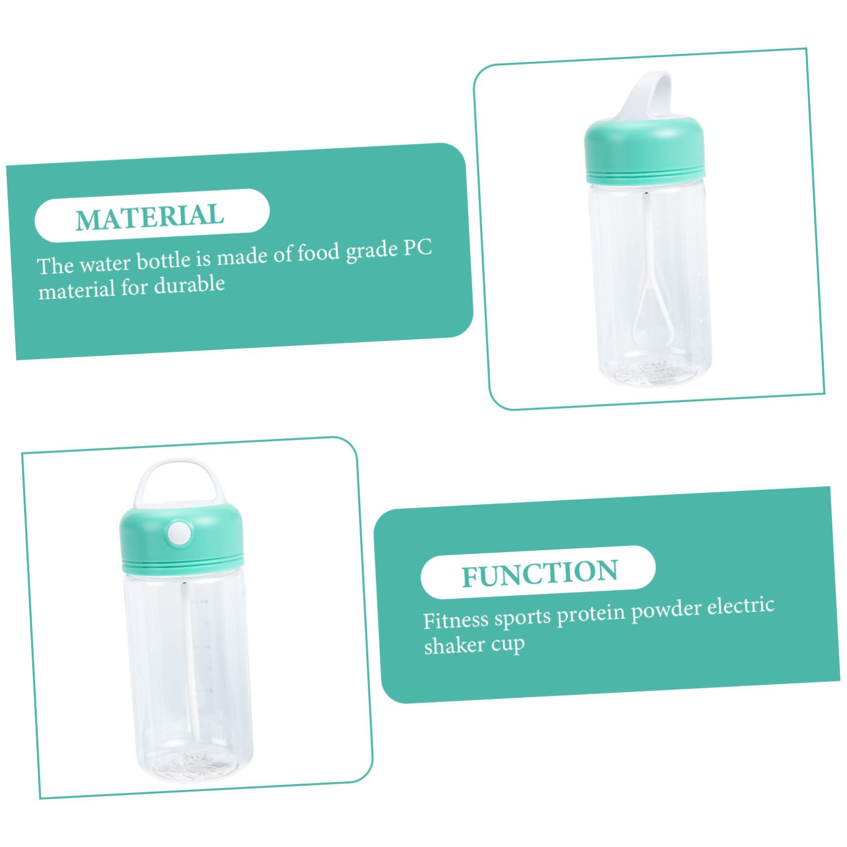 Premium Protein Shaker Bottle with Stirring Bar - BPA-Free Food Grade PC Material for Protein Powder & Drinks - Ideal for Gym, Workouts & Post-Exercise Recovery