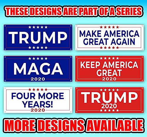 Stand Up for America 2020 Heavy-Duty Vinyl Banner - 13 oz Non-Fabric with Metal Grommets - Single-Sided Patriotic Decoration for Outdoor Events, Political Rallies & Home Displays