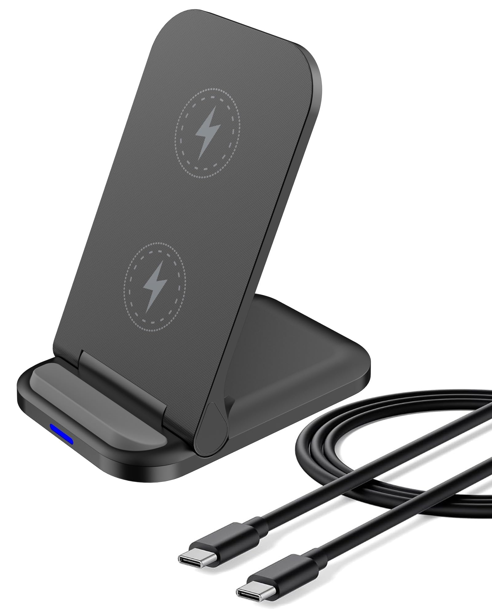 15W QI Fast Wireless Charger Stand for Samsung Galaxy S24/S23/S22, iPhone 15/14/13, Google Pixel 9/8/7 Series - Fast Charging Pad for Bedside, Office & Car - Universal Charging Station for Android & iOS Devices