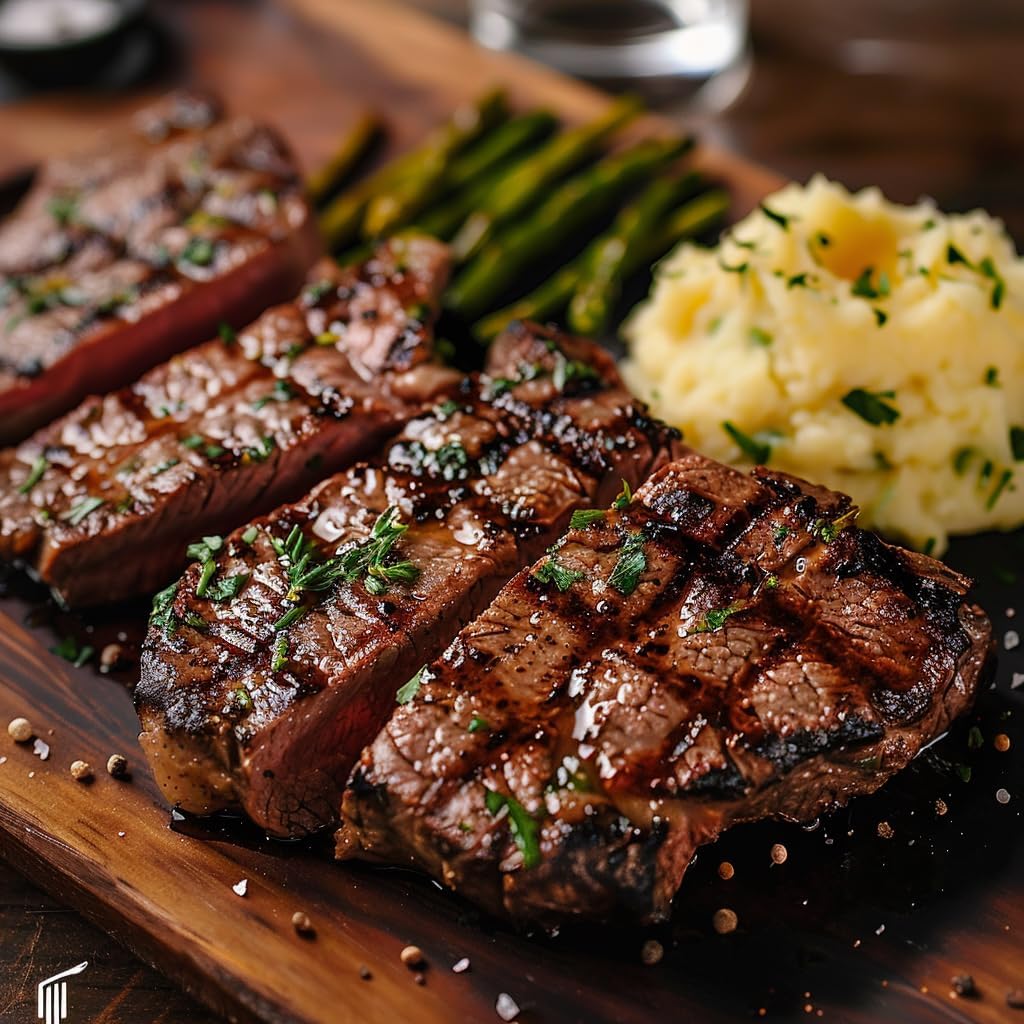 Premium Grumpy Butcher Steak House Meat Box - 4 Sirloin Steaks, Smoked Beef Brisket & Braised Wagyu Short Ribs - Gourmet Meat Gift Box for BBQ, Dinner Parties & Special Occasions