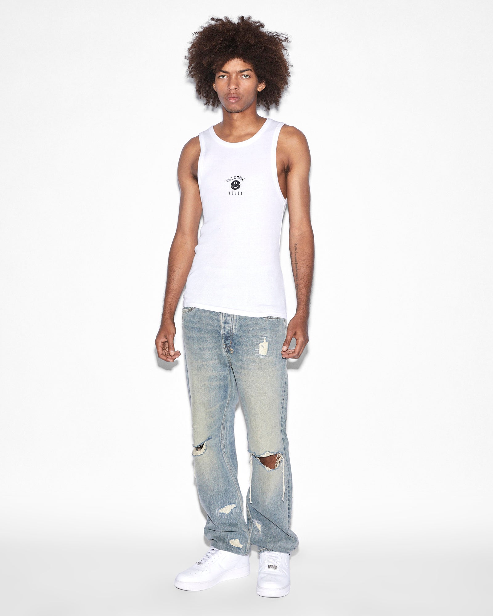 ZINE DEBUT SINGLET WHITE - Women's Fashion Basic Tank Top for Casual Wear, Workout & Layering